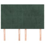 vidaXL Tête de lit Vert foncé 144 x 5 x 118/128 cm Velours
