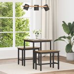 vidaXL Table de salle à manger / Table de repas MÉTAL