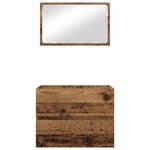 vidaXL Ensemble meuble salle de bain 2 pièces Bois ancien Bois d'ingénierie
