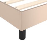 vidaXL Sommier à lattes de lit avec matelas Cappuccino 120x200 cm