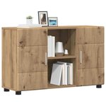 vidaXL Buffet avec porte FLORIN Chêne artisanal 88 5 x 30 5 x 55 5 cm