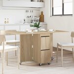 vidaXL Table à dîner 2 Pièces 140 x 80 x 77 cm Bois d'ingénierie