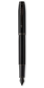 PARKER IM Monochrome Stylo plume  Noir Mat  Plume fine  encre bleue  Coffret cadeau