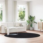 vidaXL Tapis shaggy à poils longs NAVARRA noir 240x240 cm polyester