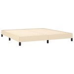 vidaXL Cadre de lit sans matelas crème 180x200 cm tissu
