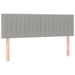 vidaXL Sommier à lattes de lit avec matelas Gris clair 140x190cm Tissu