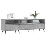 vidaXL Meuble TV gris béton 150x30x44 5 cm bois d'ingénierie
