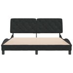 vidaXL Cadre de lit sans matelas noir 160x200 cm velours