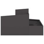 vidaXL Cache-pot de jardin Noir 80 x 80 x 50 cm Acier laminé à froid