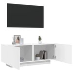 vidaXL Meuble TV Blanc 100x35x40 cm Bois d'ingénierie
