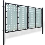 vidaXL Portail simple de clôture Noir 300x175 cm