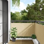 vidaXL Écran d'intimité de balcon crème 400x75 cm PVC