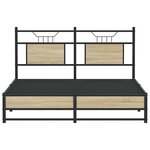 vidaXL Cadre de lit sans matelas chêne sonoma 150x200 cm