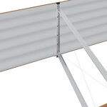 vidaXL Lit de Jardin Surélevé Brun avec Aspect Bois 400x80x44 cm en Acier