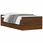 vidaXL Cadre de lit sans matelas chêne marron 75x190 cm