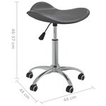 vidaXL Tabouret de salon et spa Gris Similicuir