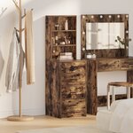 Highboard vidaXL Chêne Fumé 40x41x135 cm Bois d'ingénierie