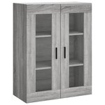 vidaXL Buffet haut Sonoma gris 69 5x34x180 cm Bois d'ingénierie
