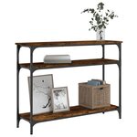 vidaXL Table console chêne fumé 100x29x75 cm bois d'ingénierie