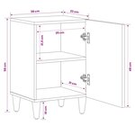 vidaXL Cabinet de salle de bain avec stockage Marron 38 x 33 5 x 58 cm