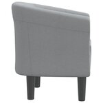 vidaXL Chaise cabriolet gris clair tissu