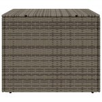 vidaXL Boîte de rangement de jardin gris 291L résine tressée