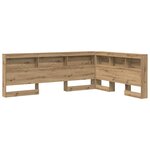 vidaXL Tête de lit de rangement avec étagère chêne artisanal 135 cm