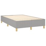 vidaXL Sommier à lattes de lit et matelas gris clair 120x190 cm tissu