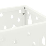 vidaXL Porte-parapluies Blanc Métal Standard Motif Porte-parapluies