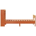 vidaXL Lit bibliothèque sans matelas cire marron 90x200 cm pin massif
