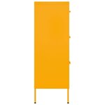 vidaXL Armoire à tiroirs Jaune moutarde 80x35x101 5 cm Acier