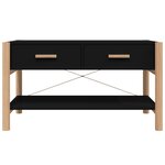 vidaXL Table basse Noir 82x48x45 cm Bois d'ingénierie