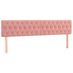 vidaXL Têtes de lit 2 Pièces Rose 90x7x78/88 cm Velours