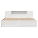 vidaXL Cadre de lit sans matelas blanc 200x200 cm bois massif de pin