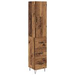 vidaXL Haut Armoire Bois ancien 69 5 x 34 x 180 cm Bois d'ingénierie