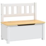 vidaXL Ensemble de table et chaises enfants 4 Pièces Blanc et beige MDF