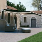 vidaXL Auvent automatique et capteur de vent/LED 450x300 cm Anthracite