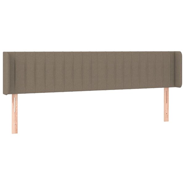 vidaXL Tête de lit avec oreilles Taupe 163x16x78/88 cm Tissu