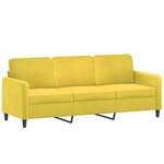 vidaXL Ensemble de canapés 2 Pièces avec coussins jaune velours