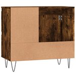 vidaXL Armoire de bain chêne fumé 65x33x60 cm bois d'ingénierie