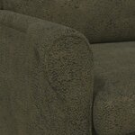 vidaXL Fauteuil Contemporain Vert armée Tissu  Bois Moyen Ergonomique