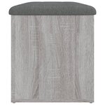 vidaXL Banc de rangement sonoma gris 82x42x45 cm Bois d'ingénierie