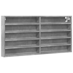 vidaXL Armoire à vitrine gris béton 100x8 5x50 cm bois d'ingénierie