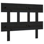 vidaXL Tête de lit Noir 93 5x3x81 cm Bois massif de pin