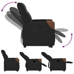 vidaXL Fauteuil inclinable noir tissu