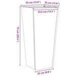 vidaXL Jardinières 2 Pièces 35x35x75 cm acier résistant aux intempéries