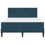 vidaXL Cadre de lit avec matelas Bleu 140 x 190 cm Velours