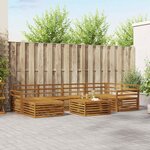 vidaXL Ensemble de canapés d'extérieur 7 pc Naturel