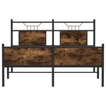 vidaXL Cadre de lit sans matelas chêne fumé 140x190 cm bois ingénierie