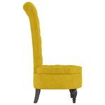 vidaXL Chaise à dossier haut jaune velours conception de bouton